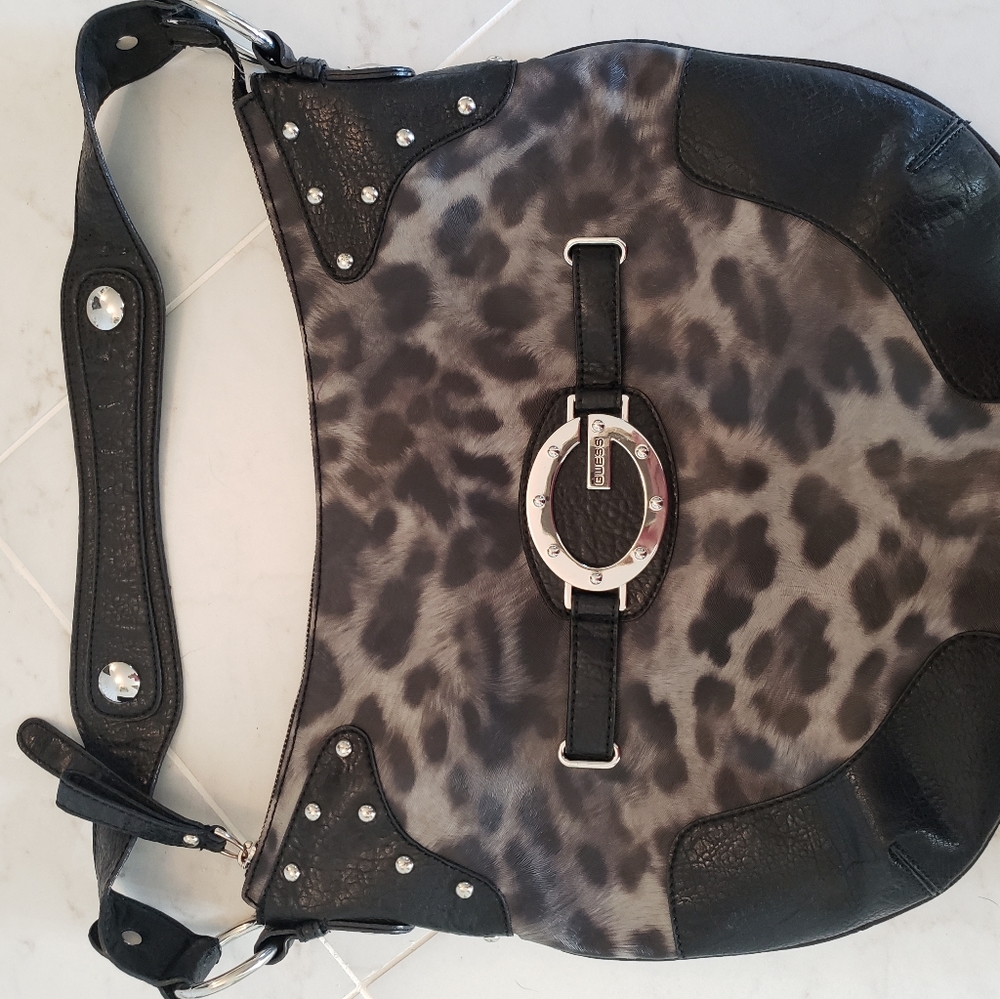 Guess animal print shoulder bag